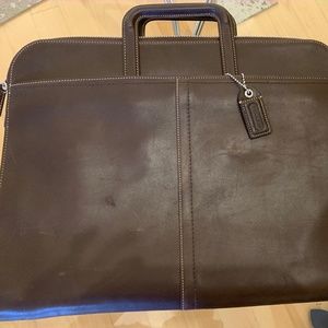 Coach Brown Leather Briefcase/Work Bag